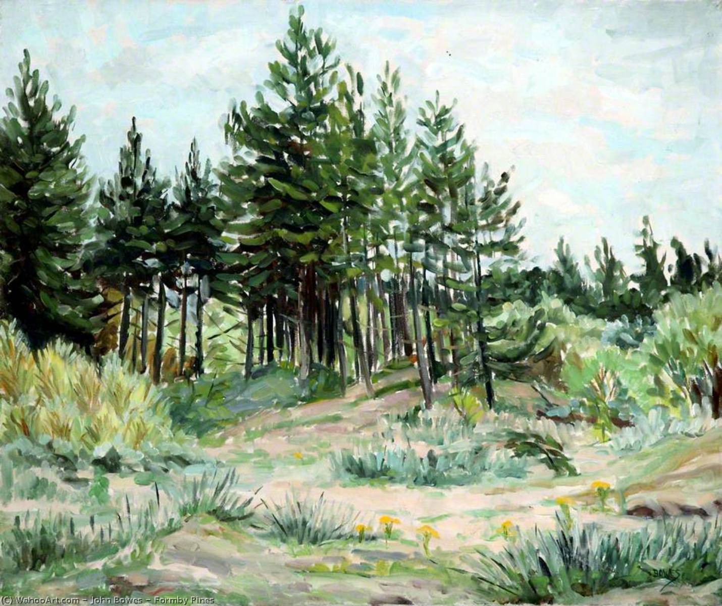 Wikioo.org - The Encyclopedia of Fine Arts - Painting, Artwork by John Bowes - Formby Pines