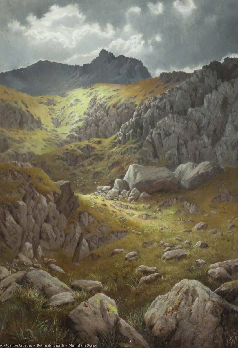 Wikioo.org - The Encyclopedia of Fine Arts - Painting, Artwork by Reginald Smith - Mountain Scene