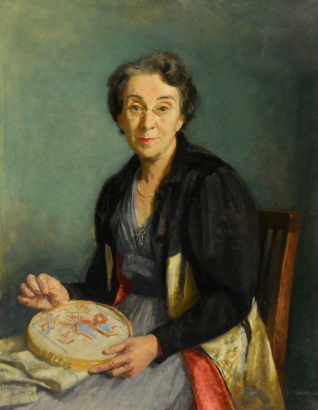 Wikioo.org - The Encyclopedia of Fine Arts - Painting, Artwork by Patrick Edward Phillips - Miss Kathleen Chesney, Principal of Westfield College (1951–1962)