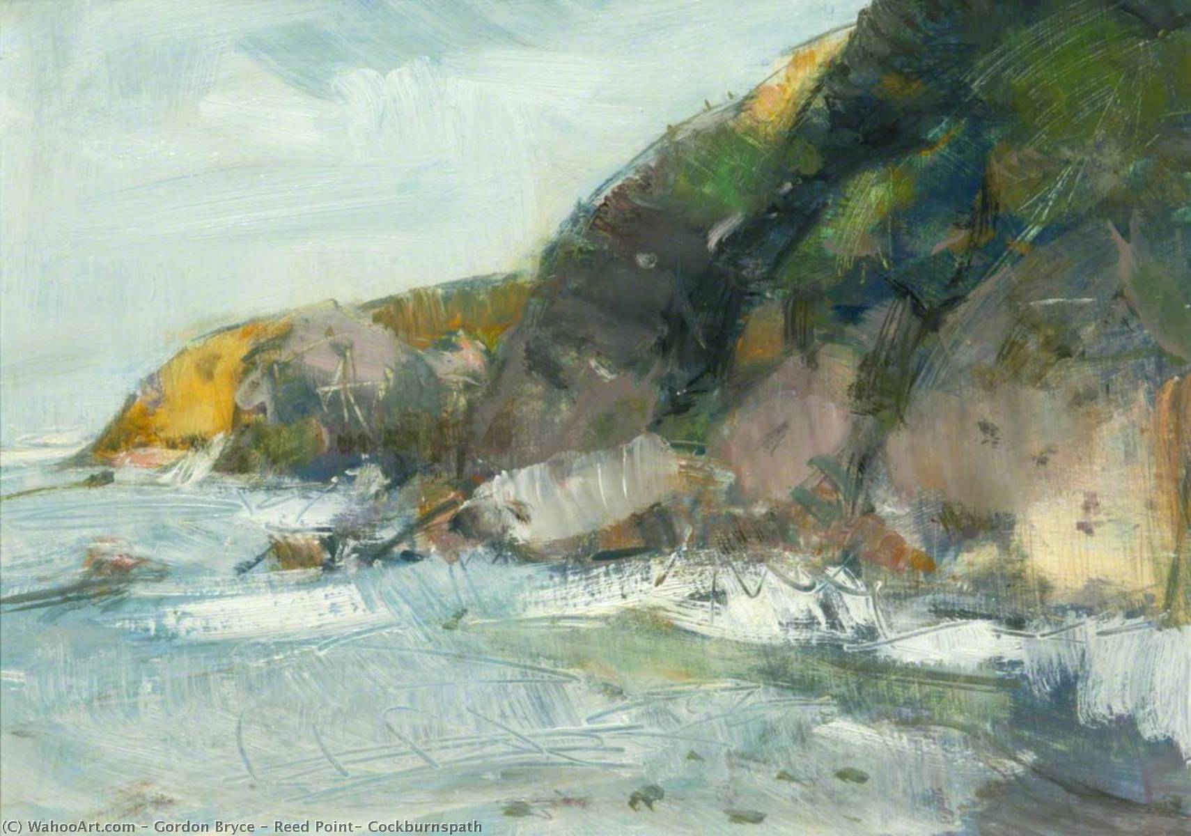 Wikioo.org - The Encyclopedia of Fine Arts - Painting, Artwork by Gordon Bryce - Reed Point, Cockburnspath