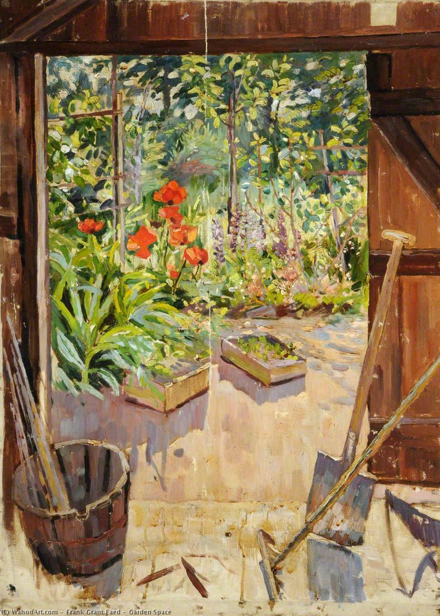 Wikioo.org - The Encyclopedia of Fine Arts - Painting, Artwork by Frank Grant Faed - Garden Space