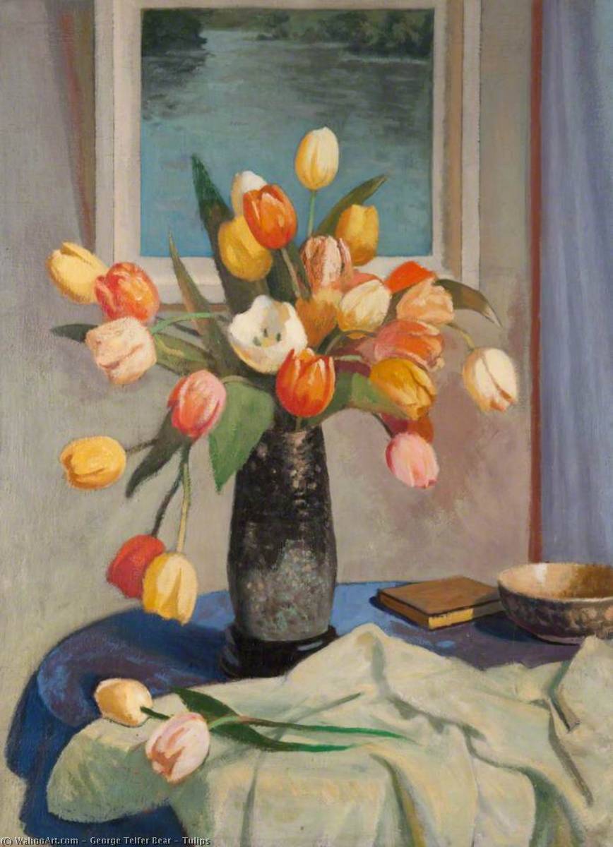 Wikioo.org - The Encyclopedia of Fine Arts - Painting, Artwork by George Telfer Bear - Tulips