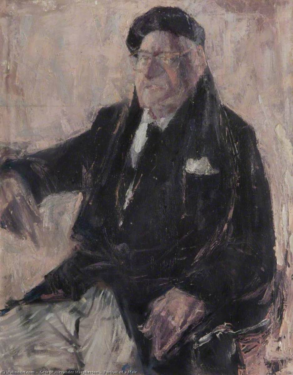 Wikioo.org - The Encyclopedia of Fine Arts - Painting, Artwork by George Alexander Macpherson - Portrait of a Male