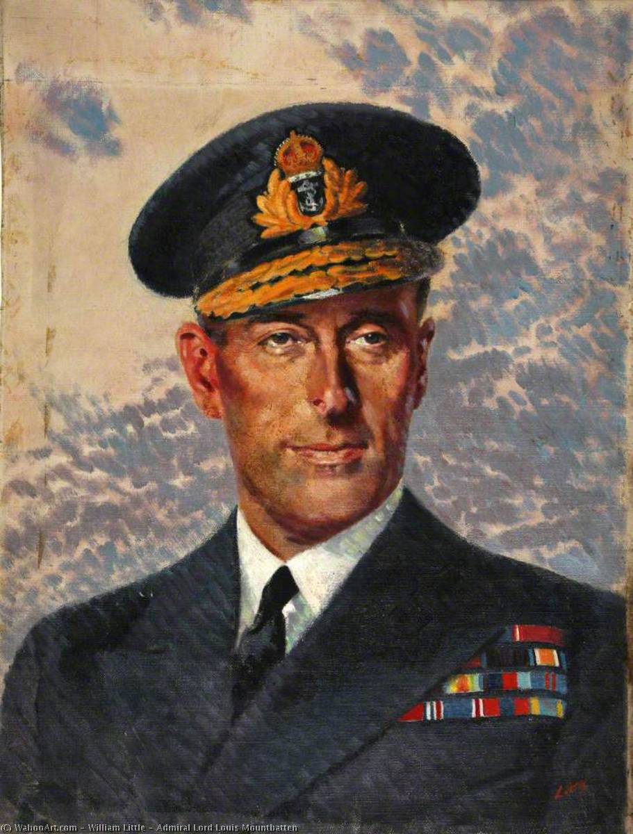 Wikioo.org - The Encyclopedia of Fine Arts - Painting, Artwork by William Little - Admiral Lord Louis Mountbatten