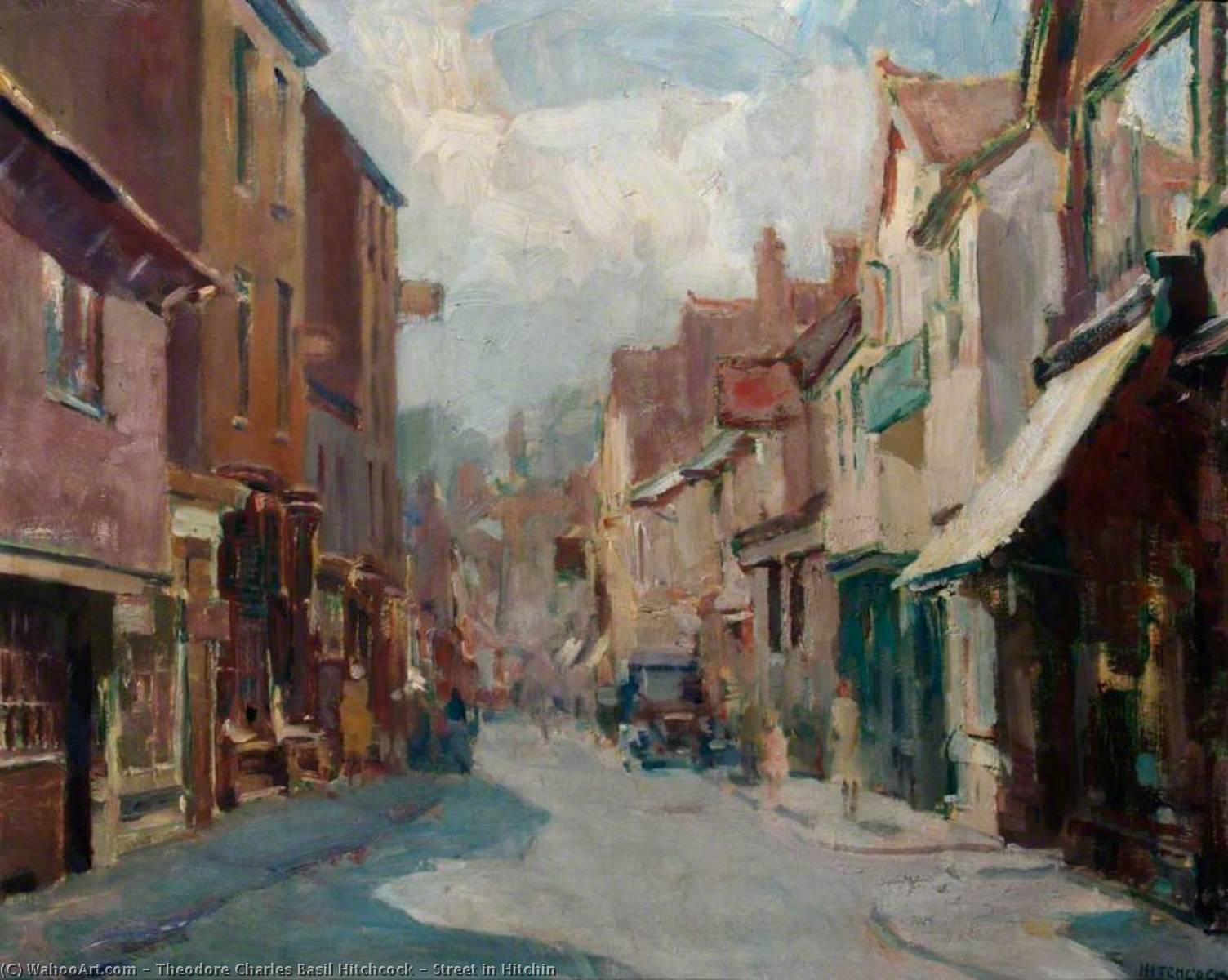 Wikioo.org - The Encyclopedia of Fine Arts - Painting, Artwork by Theodore Charles Basil Hitchcock - Street in Hitchin