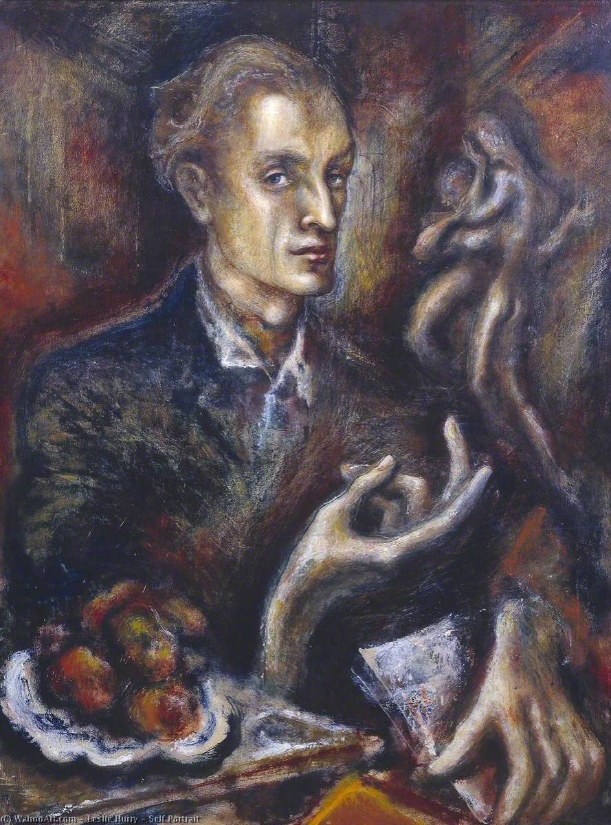 WikiOO.org - Encyclopedia of Fine Arts - Lukisan, Artwork Leslie Hurry - Self Portrait