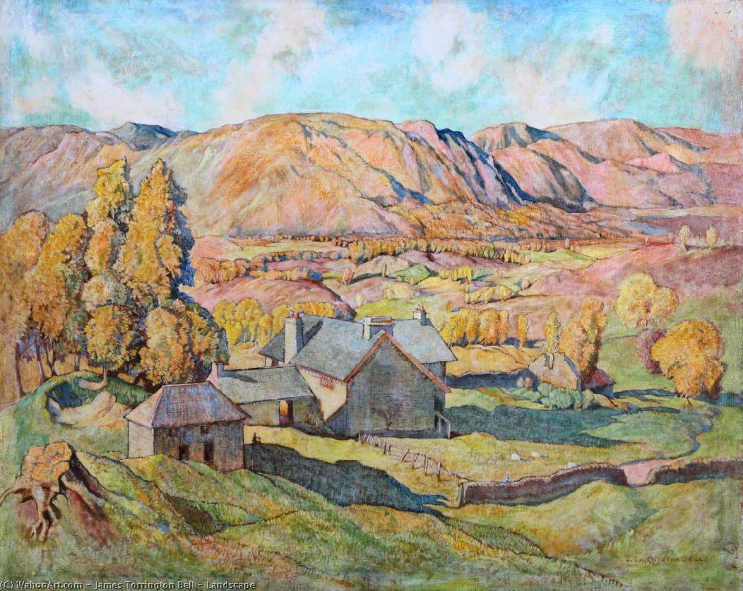 Wikioo.org - The Encyclopedia of Fine Arts - Painting, Artwork by James Torrington Bell - Landscape