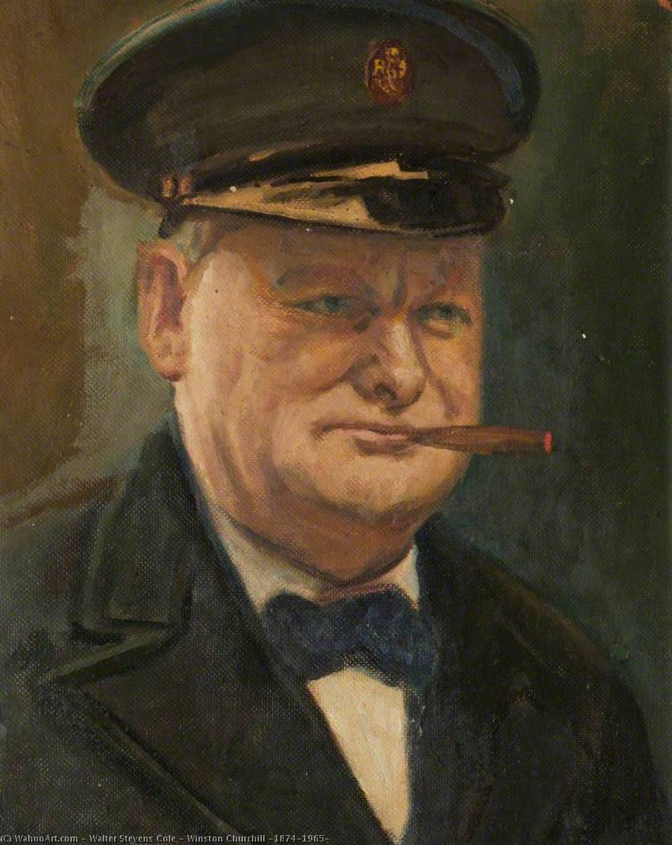 Wikioo.org - The Encyclopedia of Fine Arts - Painting, Artwork by Walter Stevens Cole - Winston Churchill (1874–1965)