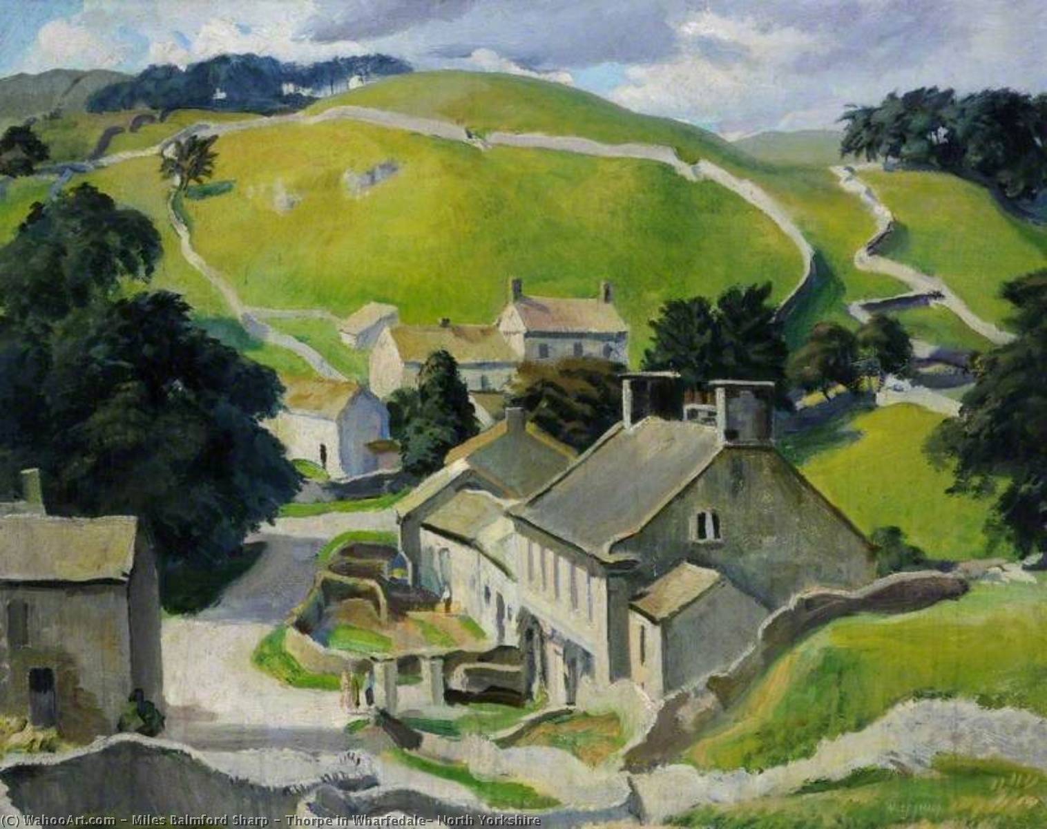 Wikioo.org - The Encyclopedia of Fine Arts - Painting, Artwork by Miles Balmford Sharp - Thorpe in Wharfedale, North Yorkshire