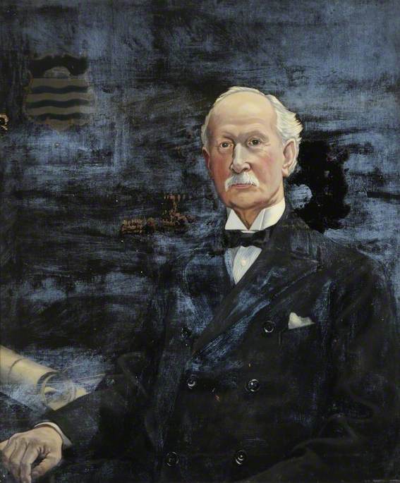 Wikioo.org - The Encyclopedia of Fine Arts - Painting, Artwork by Francis Kenneth Elwell - James E. Bartlett (1853–1942), Chairman of the Public Library Committee (1925–1936)