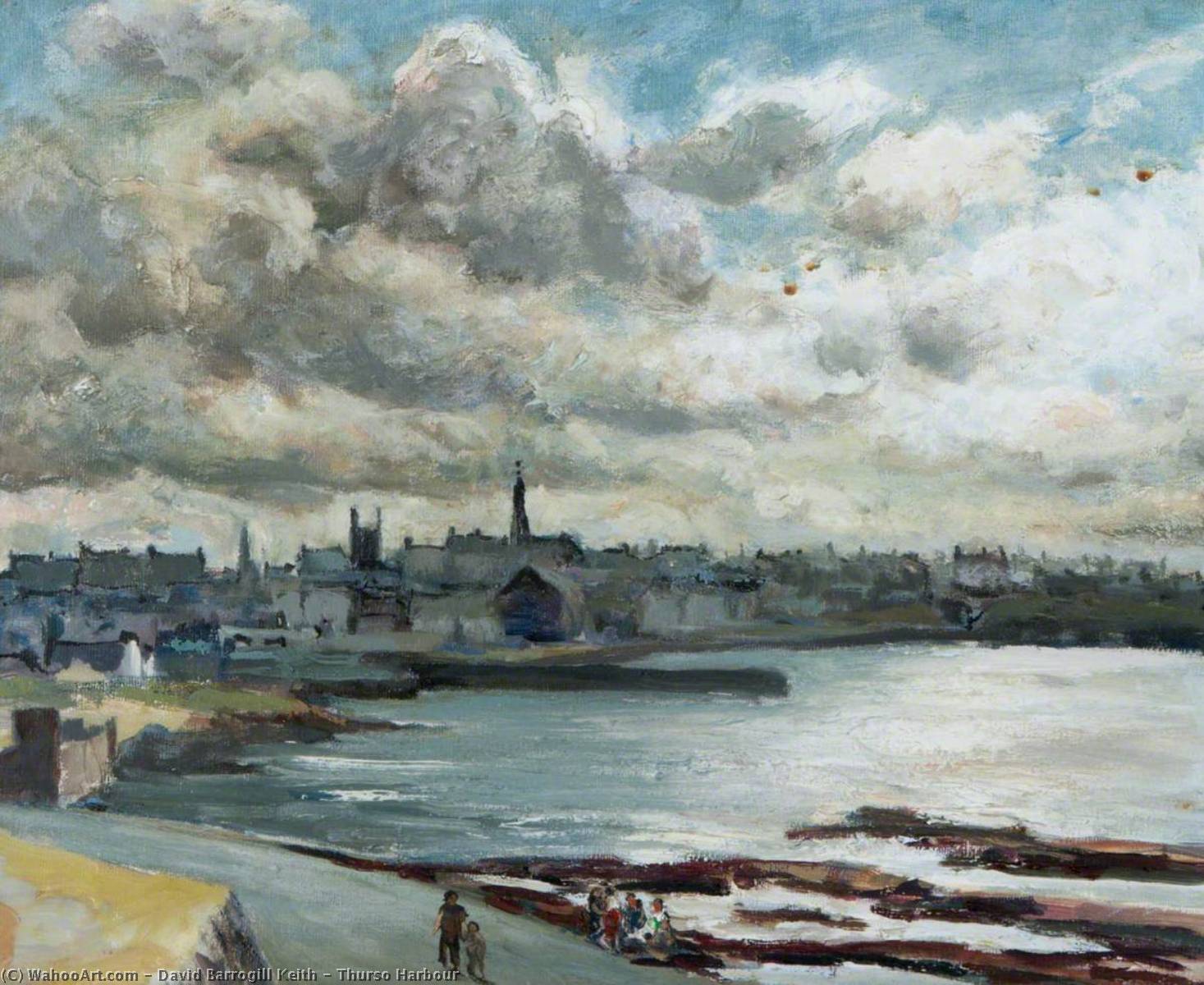 Wikioo.org - The Encyclopedia of Fine Arts - Painting, Artwork by David Barrogill Keith - Thurso Harbour