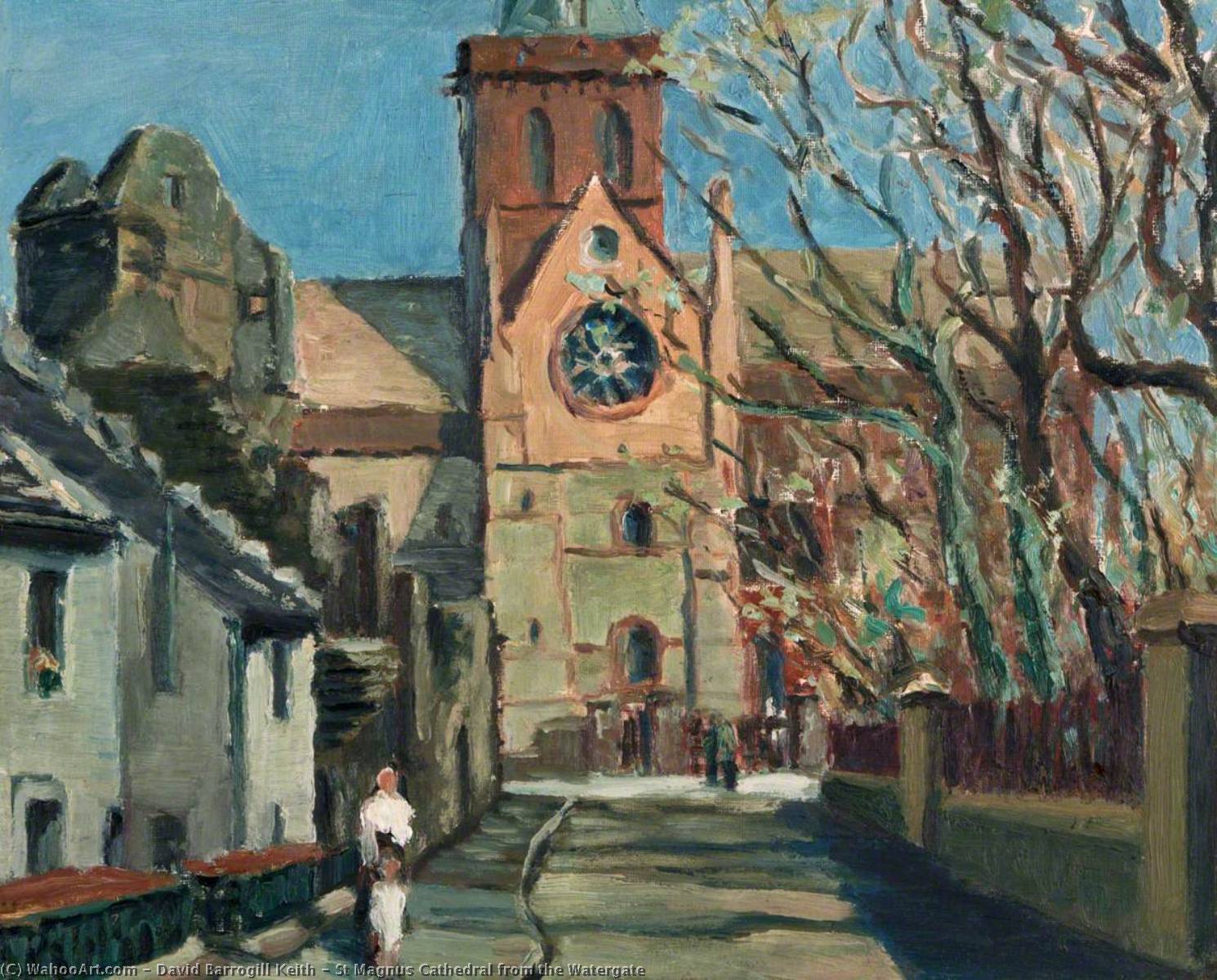Wikioo.org - The Encyclopedia of Fine Arts - Painting, Artwork by David Barrogill Keith - St Magnus Cathedral from the Watergate