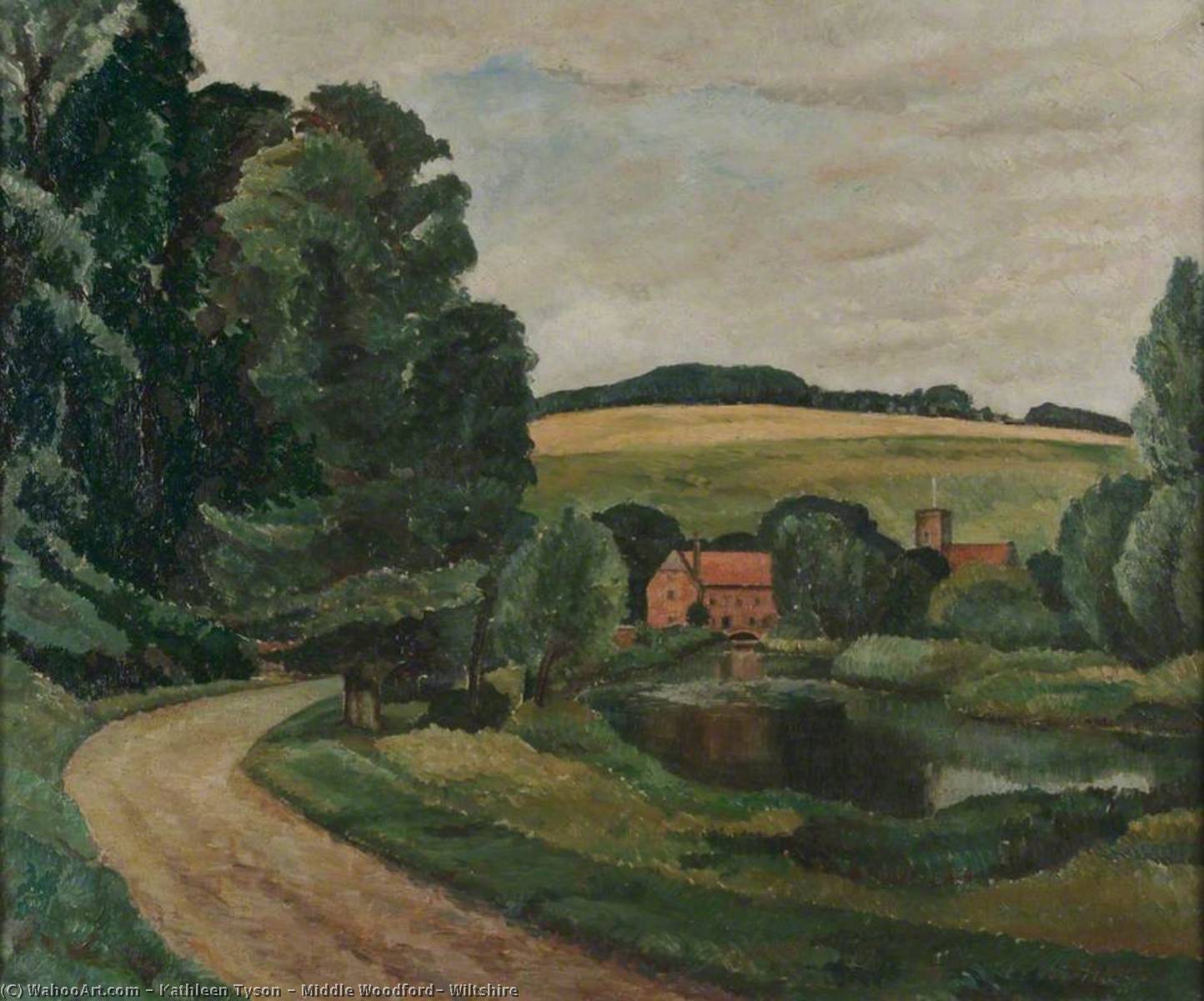 Wikioo.org - The Encyclopedia of Fine Arts - Painting, Artwork by Kathleen Tyson - Middle Woodford, Wiltshire