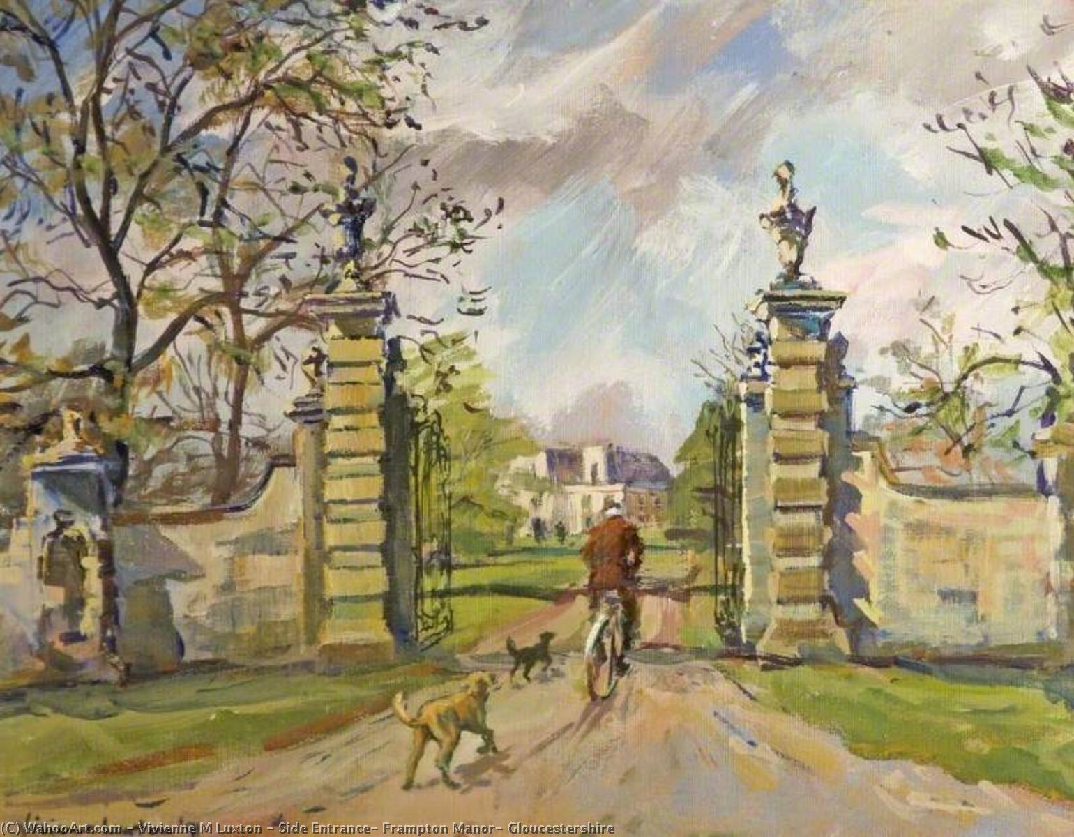 Wikioo.org - The Encyclopedia of Fine Arts - Painting, Artwork by Vivienne M Luxton - Side Entrance, Frampton Manor, Gloucestershire
