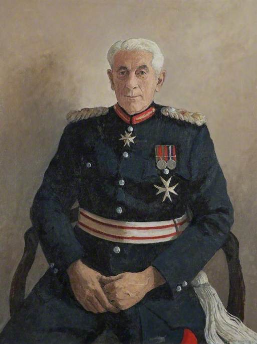 Wikioo.org - The Encyclopedia of Fine Arts - Painting, Artwork by John Whittall - Colonel John Francis Maclean, Lord Lieutenant of Herefordshire (1960–1974)