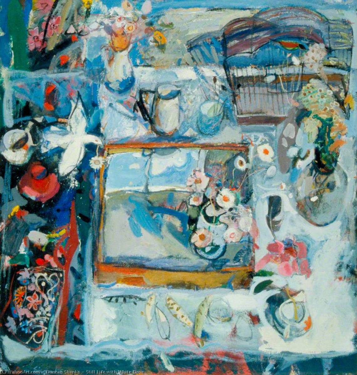WikiOO.org - Енциклопедия за изящни изкуства - Живопис, Произведения на изкуството Duncan Shanks - Still Life with White Dove