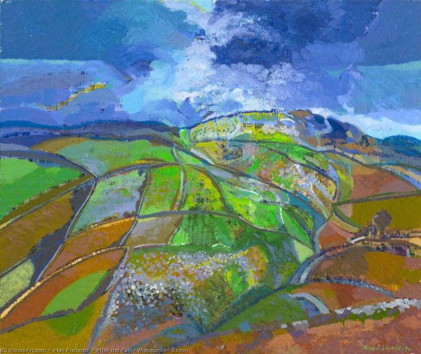 Wikioo.org - The Encyclopedia of Fine Arts - Painting, Artwork by Alan Richards - After the Rain, Widecombe, Devon