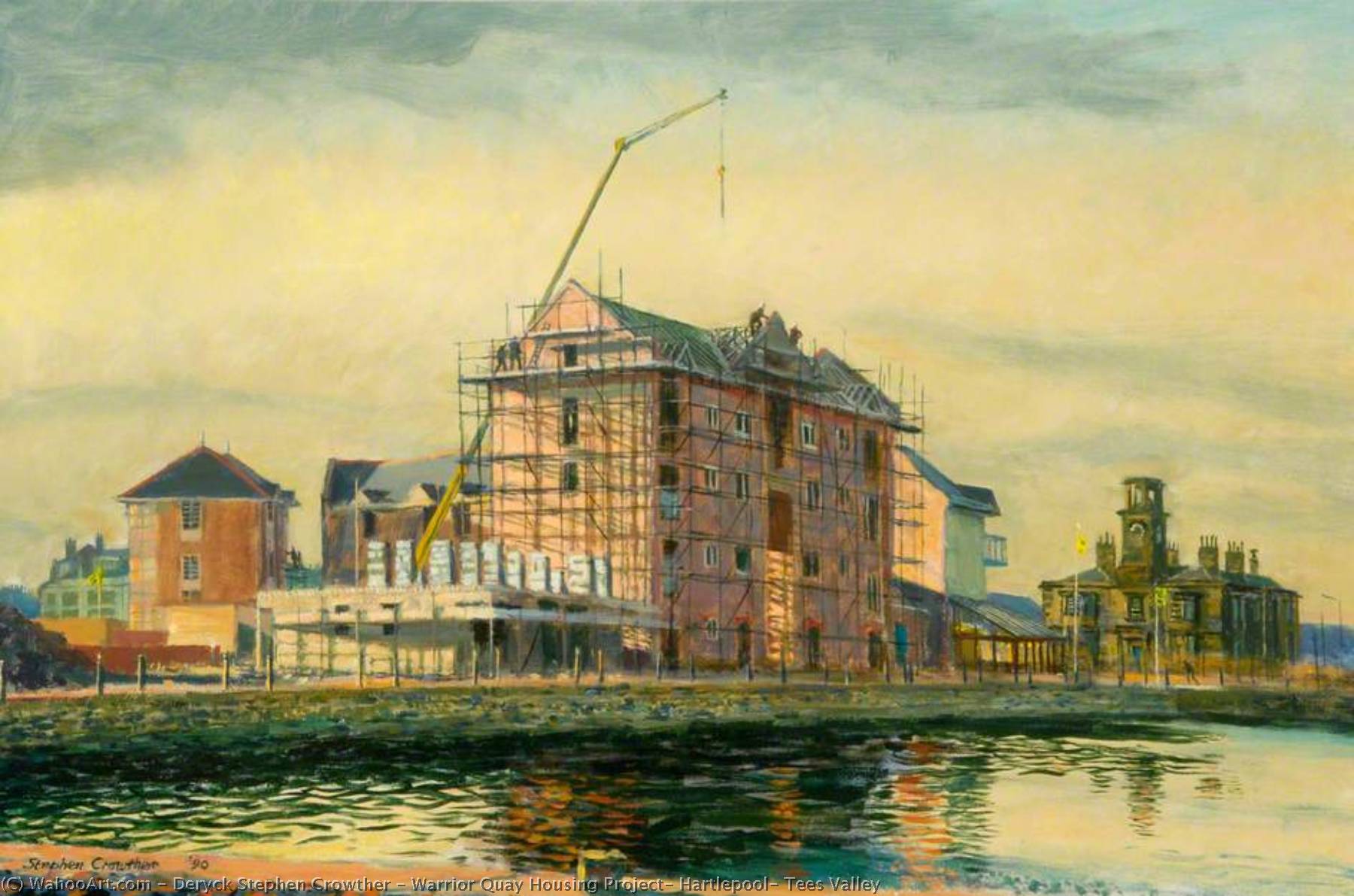 Wikioo.org - The Encyclopedia of Fine Arts - Painting, Artwork by Deryck Stephen Crowther - Warrior Quay Housing Project, Hartlepool, Tees Valley