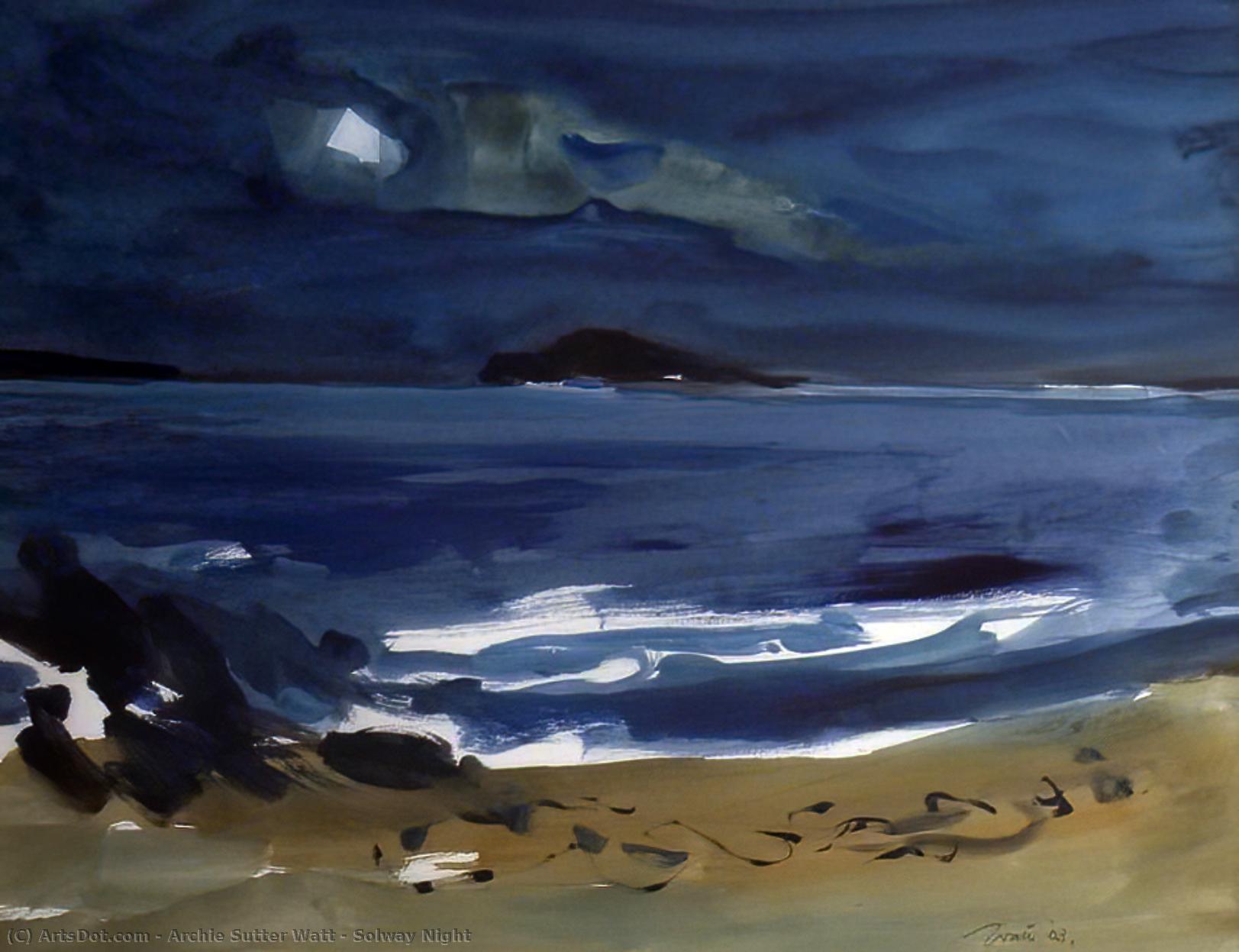 Wikioo.org - The Encyclopedia of Fine Arts - Painting, Artwork by Archie Sutter Watt - Solway Night