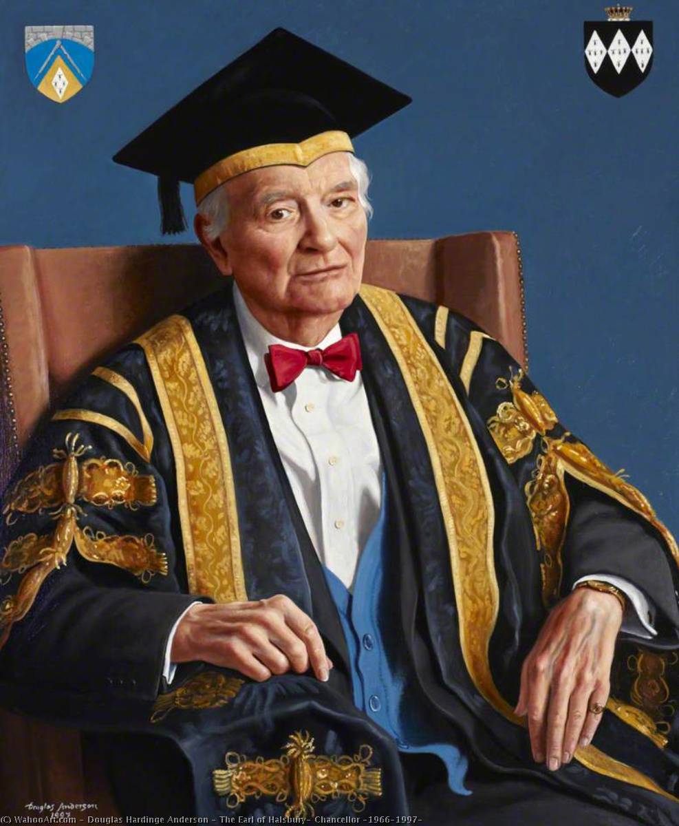 Wikioo.org - The Encyclopedia of Fine Arts - Painting, Artwork by Douglas Hardinge Anderson - The Earl of Halsbury, Chancellor (1966–1997)