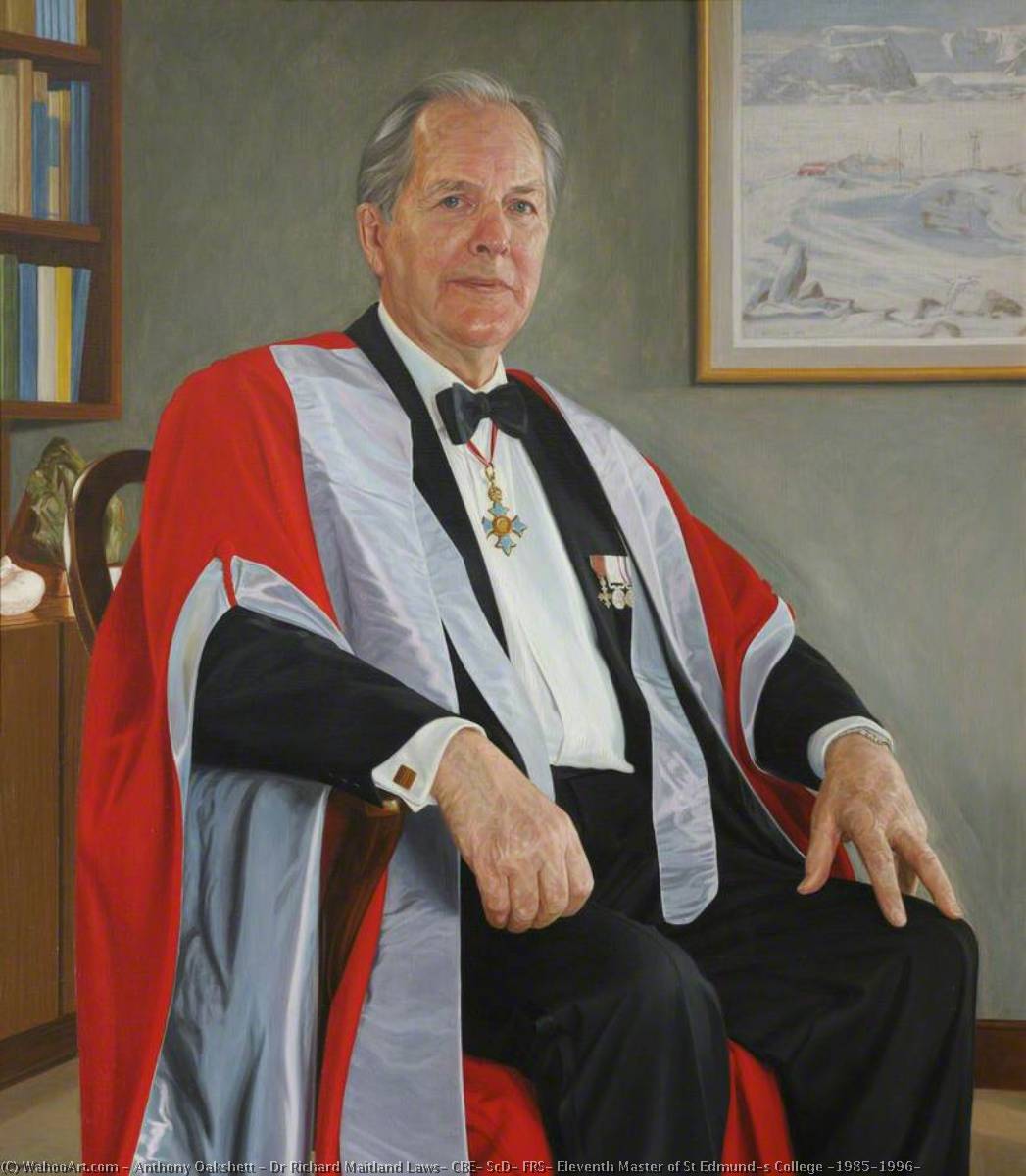 Wikioo.org - The Encyclopedia of Fine Arts - Painting, Artwork by Anthony Oakshett - Dr Richard Maitland Laws, CBE, ScD, FRS, Eleventh Master of St Edmund's College (1985–1996)