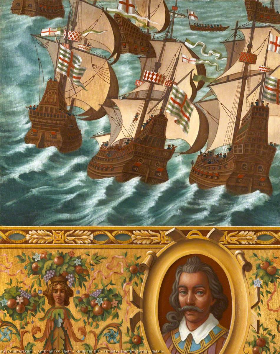 Wikioo.org - The Encyclopedia of Fine Arts - Painting, Artwork by Anthony Oakshett - Study for the 'Armada' Painting Series (detail)