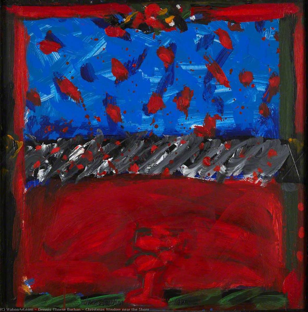 WikiOO.org - دایره المعارف هنرهای زیبا - نقاشی، آثار هنری Dennis Thorne Buchan - Christmas Window near the Shore
