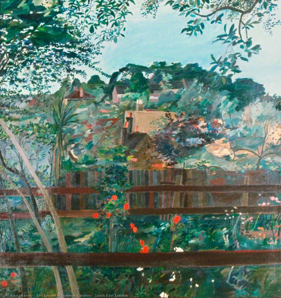Wikioo.org - The Encyclopedia of Fine Arts - Painting, Artwork by Ben Levene - Summer Gardens, South East London