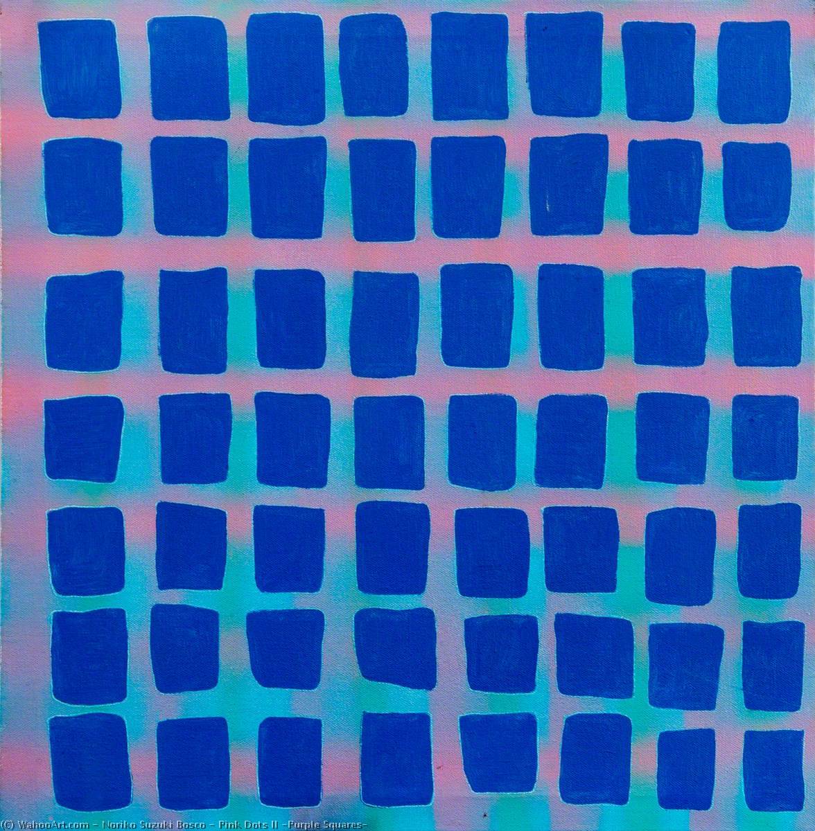 Wikioo.org - The Encyclopedia of Fine Arts - Painting, Artwork by Noriko Suzuki Bosco - Pink Dots II (Purple Squares)