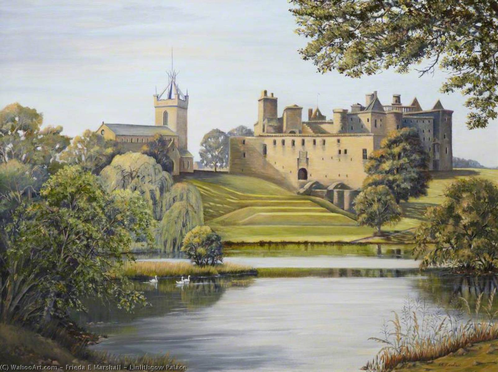 Wikioo.org - The Encyclopedia of Fine Arts - Painting, Artwork by Frieda E Marshall - Linlithgow Palace