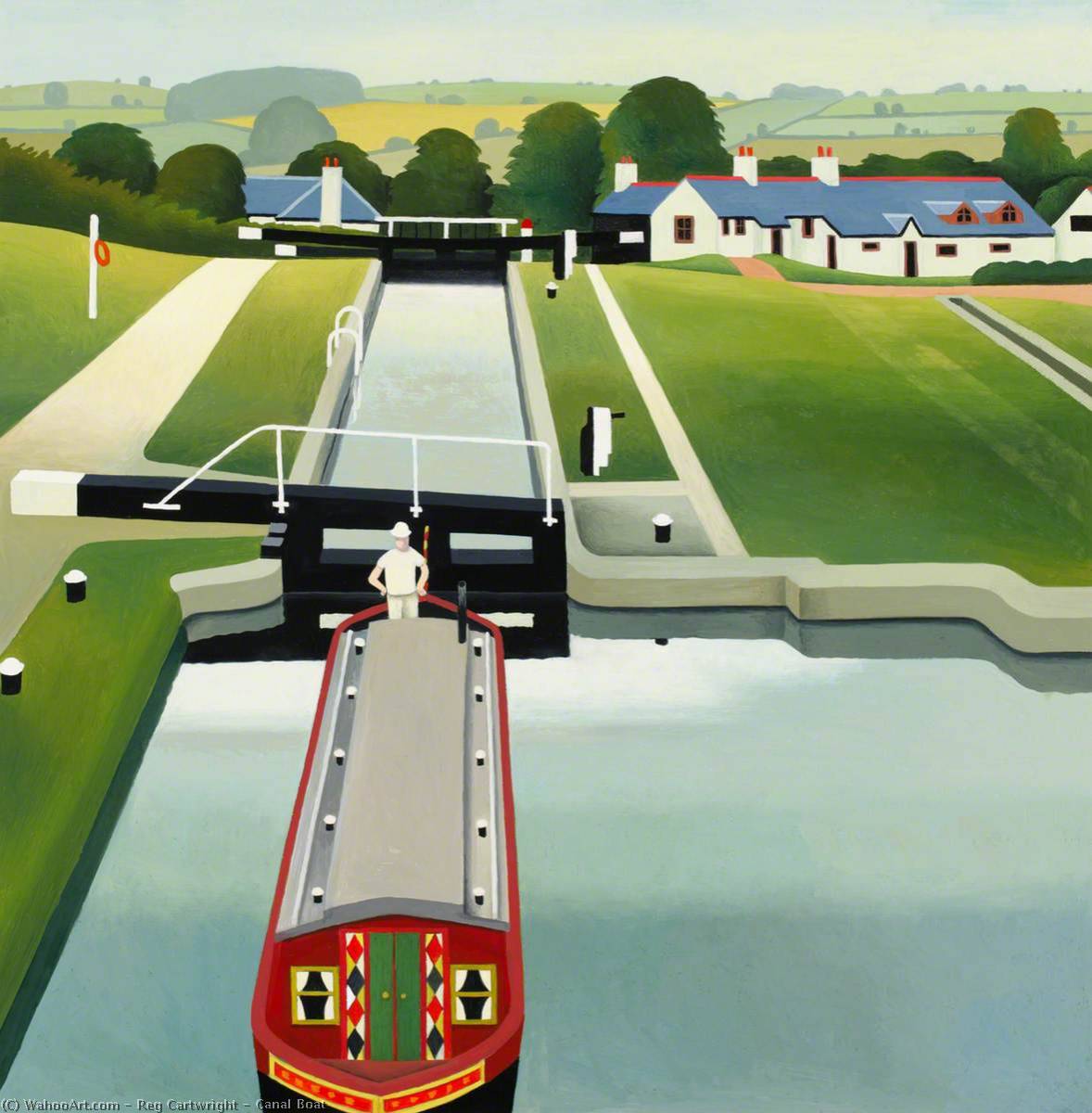 Wikioo.org - The Encyclopedia of Fine Arts - Painting, Artwork by Reg Cartwright - Canal Boat