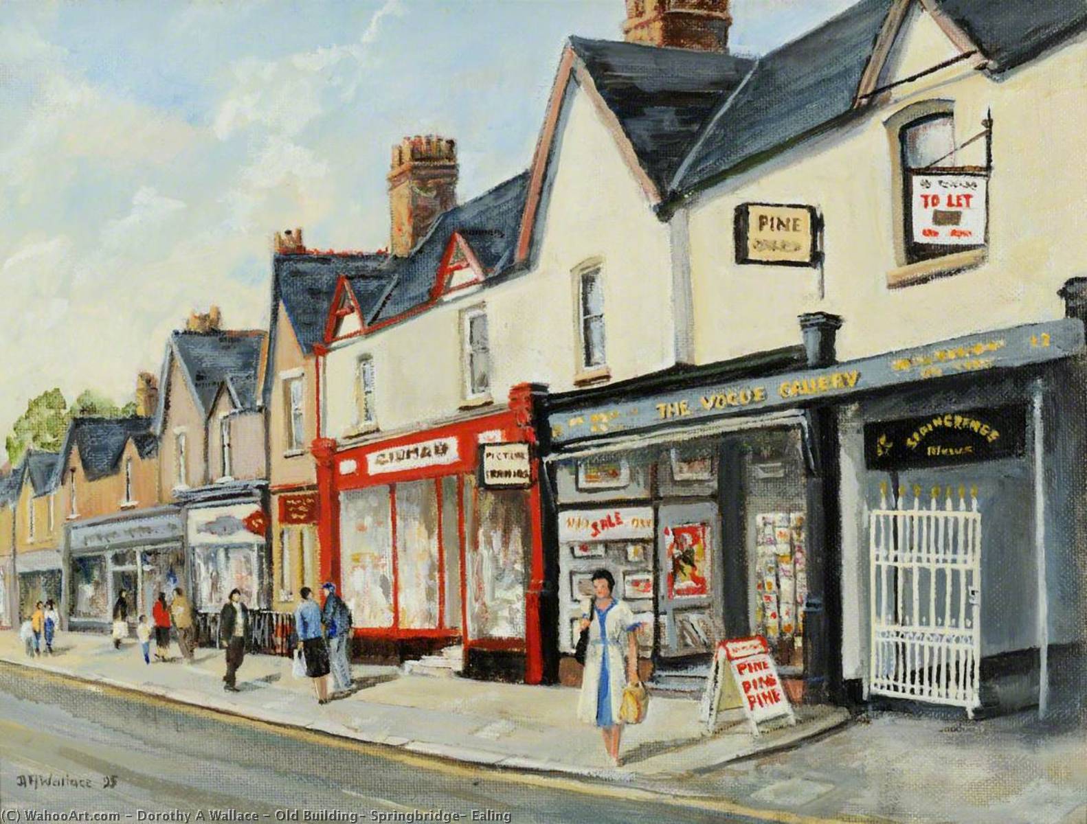 Wikioo.org - The Encyclopedia of Fine Arts - Painting, Artwork by Dorothy A Wallace - Old Building, Springbridge, Ealing