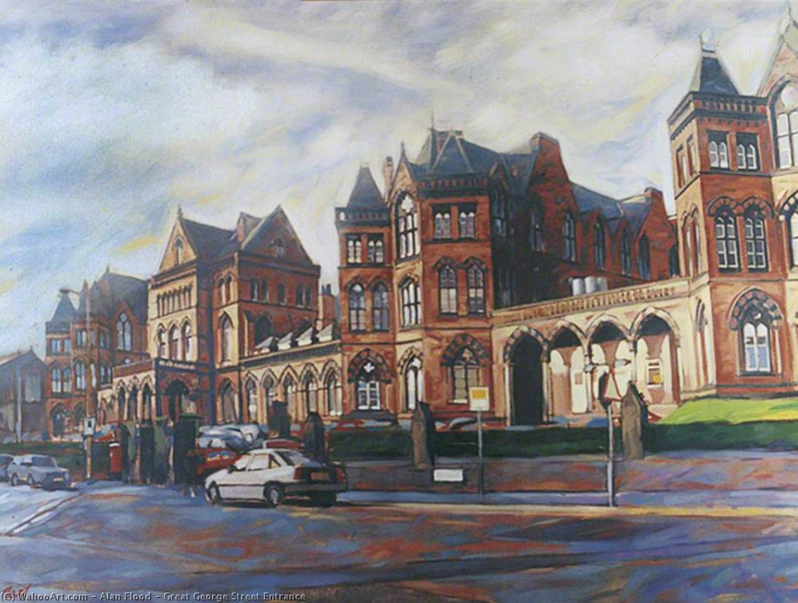 Wikioo.org - The Encyclopedia of Fine Arts - Painting, Artwork by Alan Flood - Great George Street Entrance