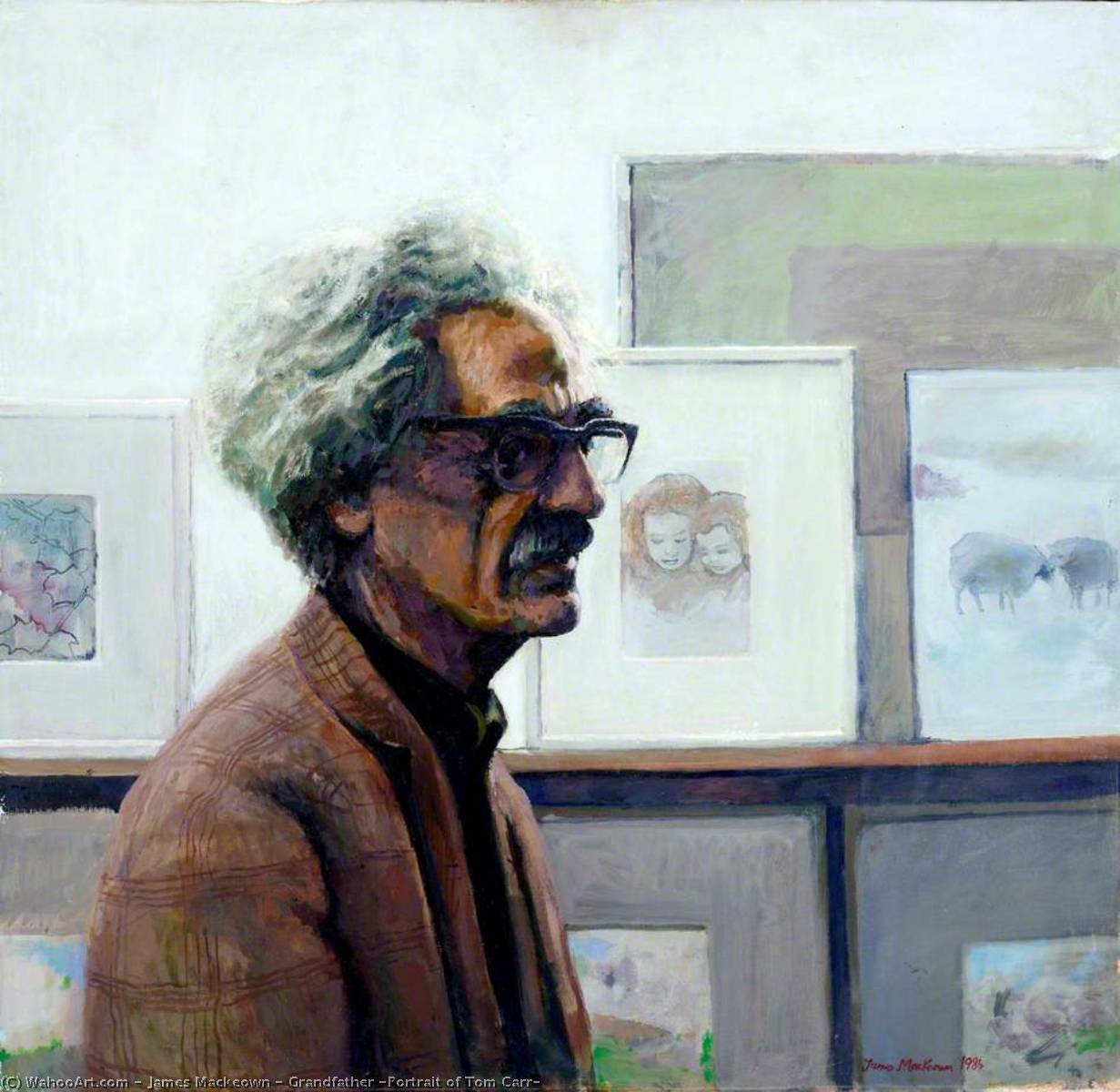 Wikioo.org - The Encyclopedia of Fine Arts - Painting, Artwork by James Mackeown - Grandfather (Portrait of Tom Carr)