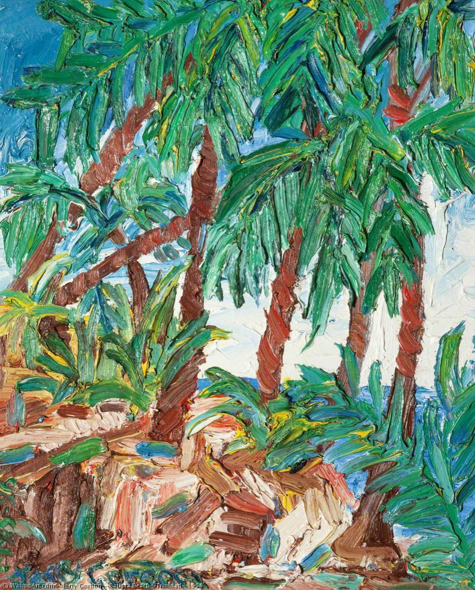 Wikioo.org - The Encyclopedia of Fine Arts - Painting, Artwork by Jerry Gordon - Batista Beach, Trinidad, 1996