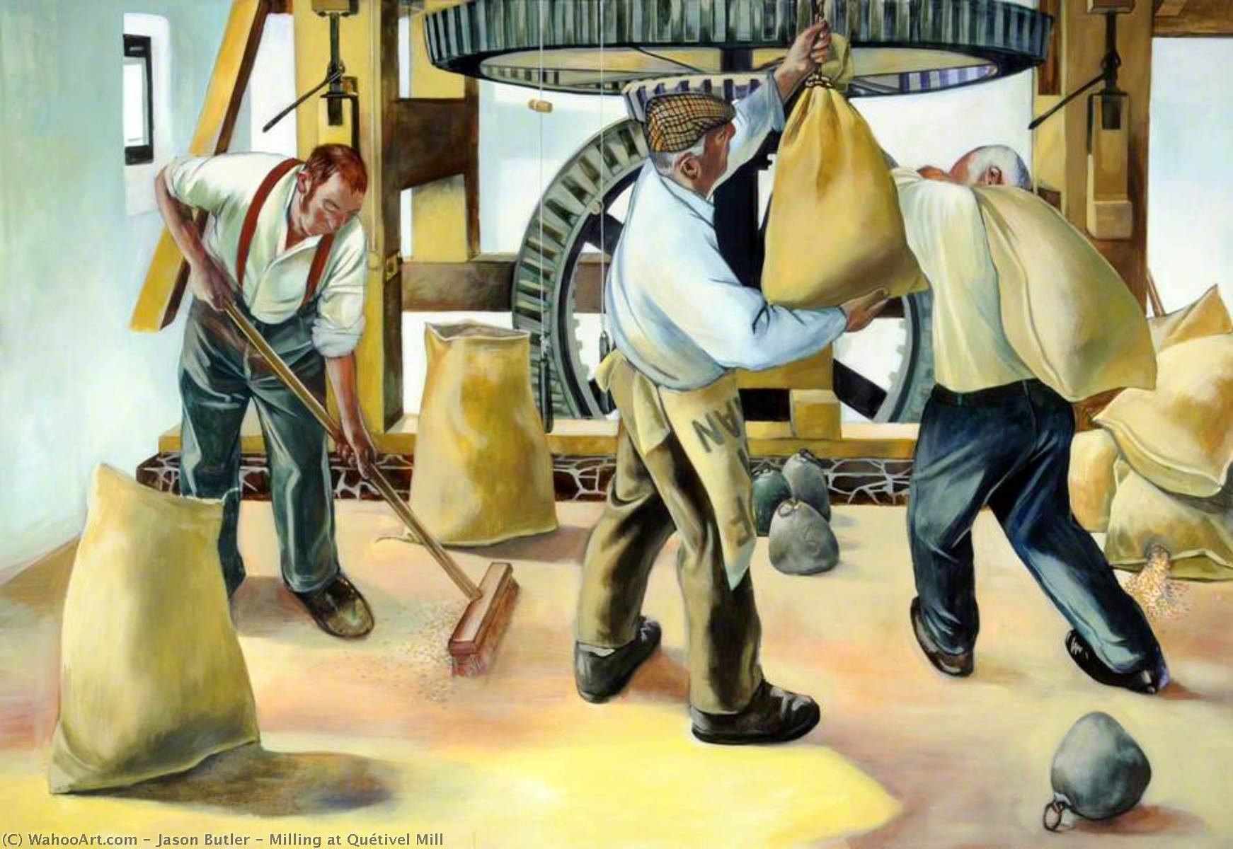 Wikioo.org - The Encyclopedia of Fine Arts - Painting, Artwork by Jason Butler - Milling at Quétivel Mill