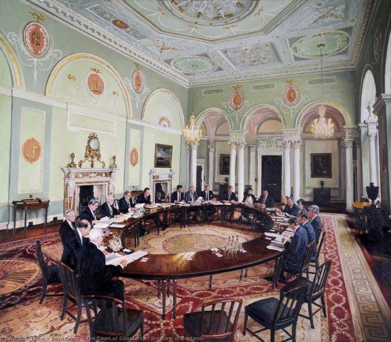 Wikioo.org - The Encyclopedia of Fine Arts - Painting, Artwork by Boyd Evans - The Court of Directors of the Bank of England