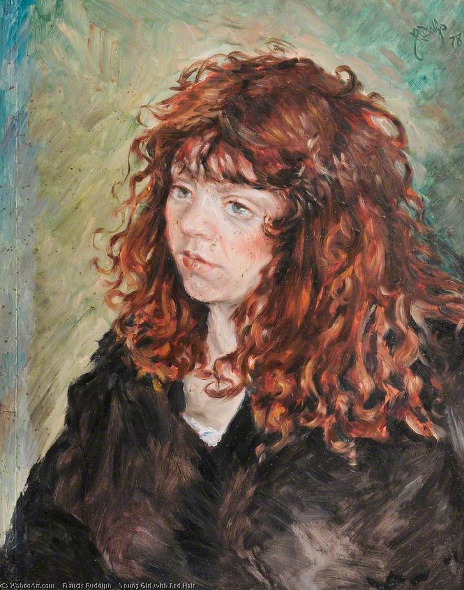 Wikioo.org - The Encyclopedia of Fine Arts - Painting, Artwork by Francis Rudolph - Young Girl with Red Hair