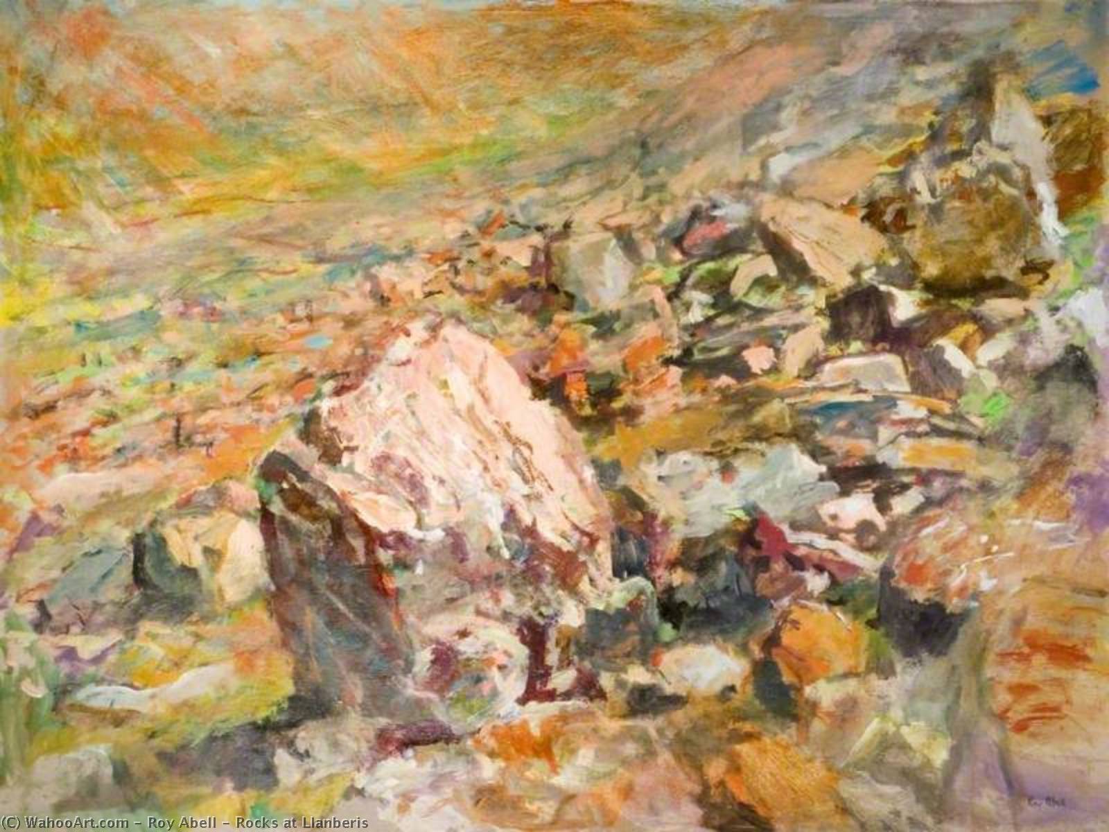 Wikioo.org - The Encyclopedia of Fine Arts - Painting, Artwork by Roy Abell - Rocks at Llanberis