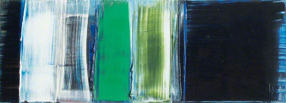 Wikioo.org - The Encyclopedia of Fine Arts - Painting, Artwork by Gillian Lever - Composition Emerald (diptych, right panel)