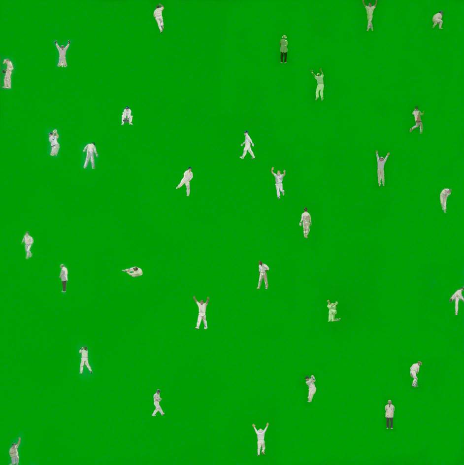 Wikioo.org - The Encyclopedia of Fine Arts - Painting, Artwork by Blaise Drummond - Untitled Green with Cricketers