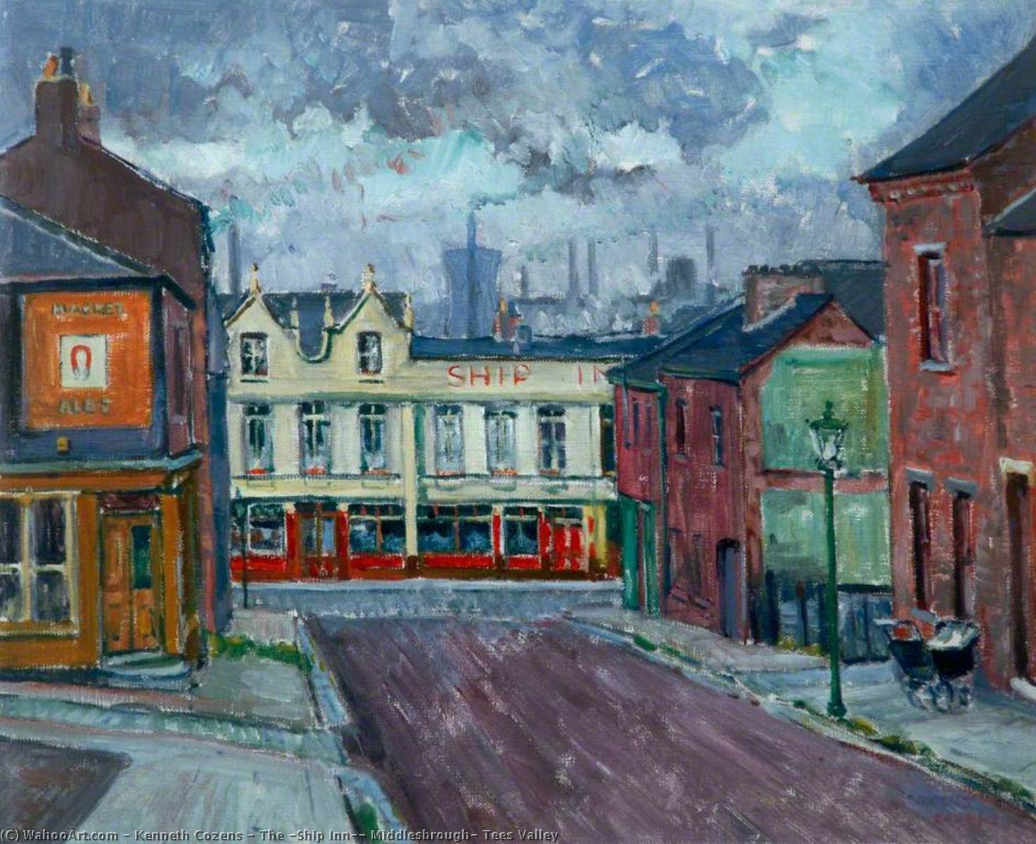 Wikioo.org - The Encyclopedia of Fine Arts - Painting, Artwork by Kenneth Cozens - The 'Ship Inn', Middlesbrough, Tees Valley