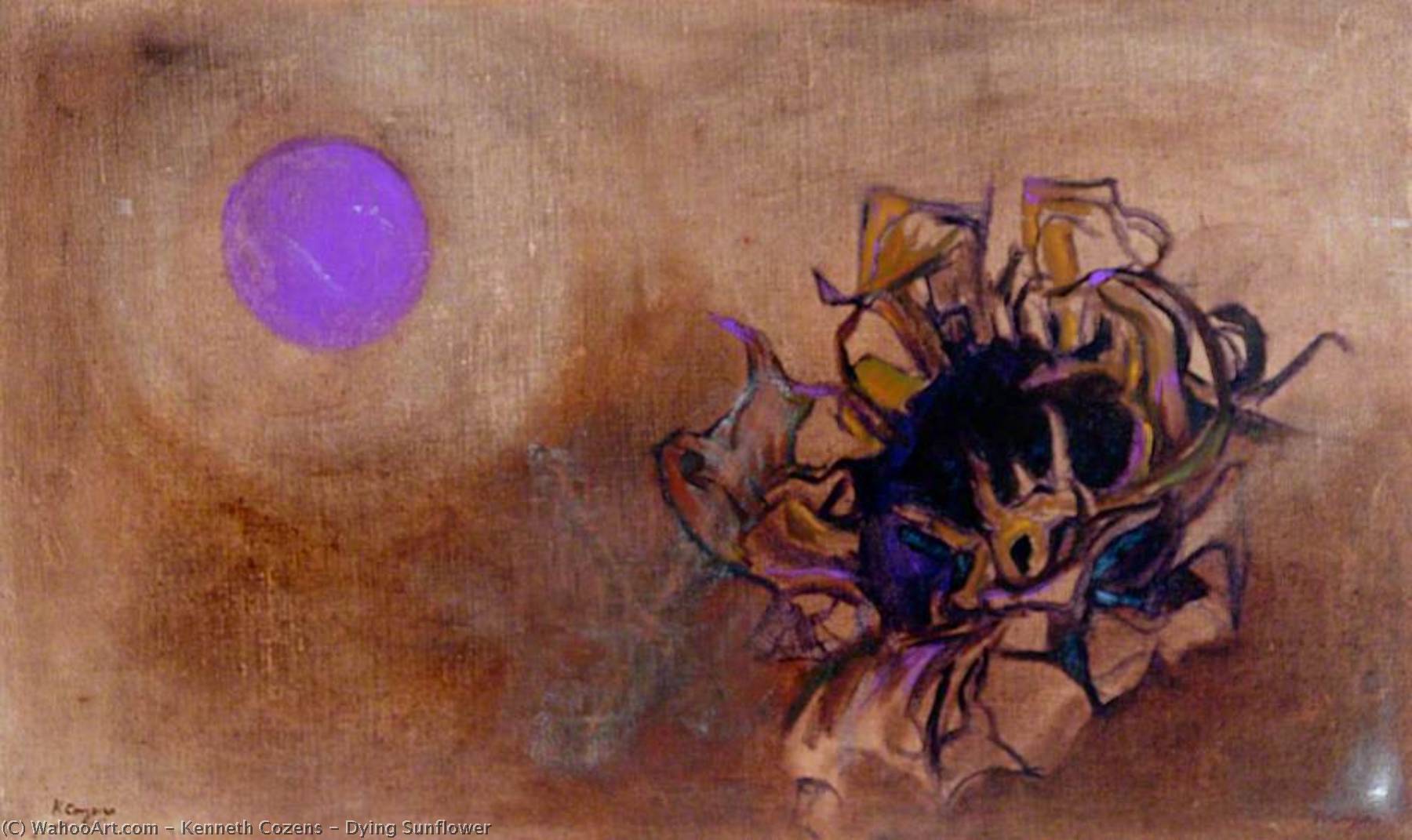 Wikioo.org - The Encyclopedia of Fine Arts - Painting, Artwork by Kenneth Cozens - Dying Sunflower
