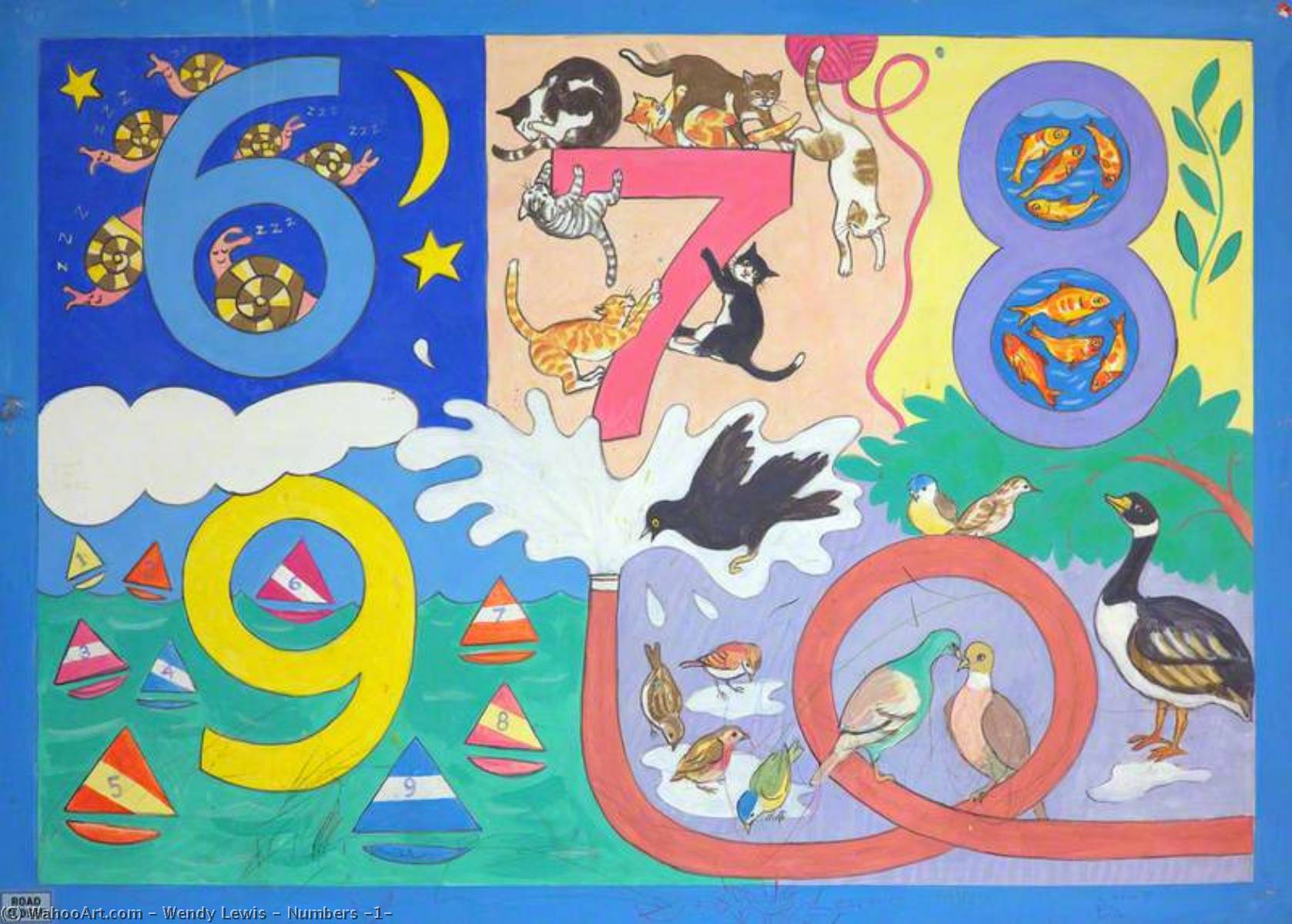 Wikioo.org - The Encyclopedia of Fine Arts - Painting, Artwork by Wendy Lewis - Numbers (1)