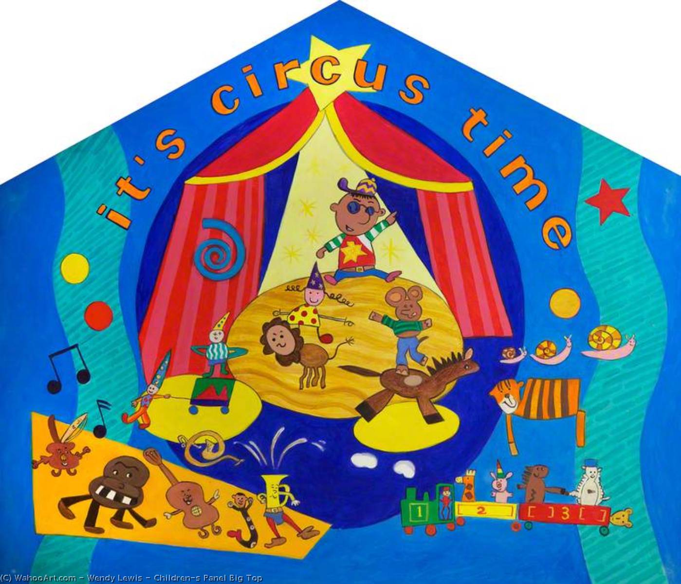 Wikioo.org – L'Enciclopedia delle Belle Arti - Pittura, Opere di Wendy Lewis - Children's grande pannello Cima