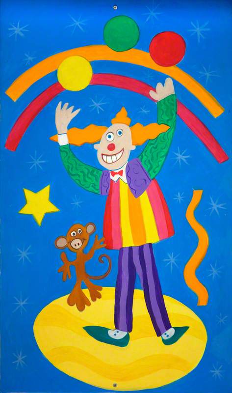 Wikioo.org - The Encyclopedia of Fine Arts - Painting, Artwork by Wendy Lewis - Children's Panel Juggling Clown