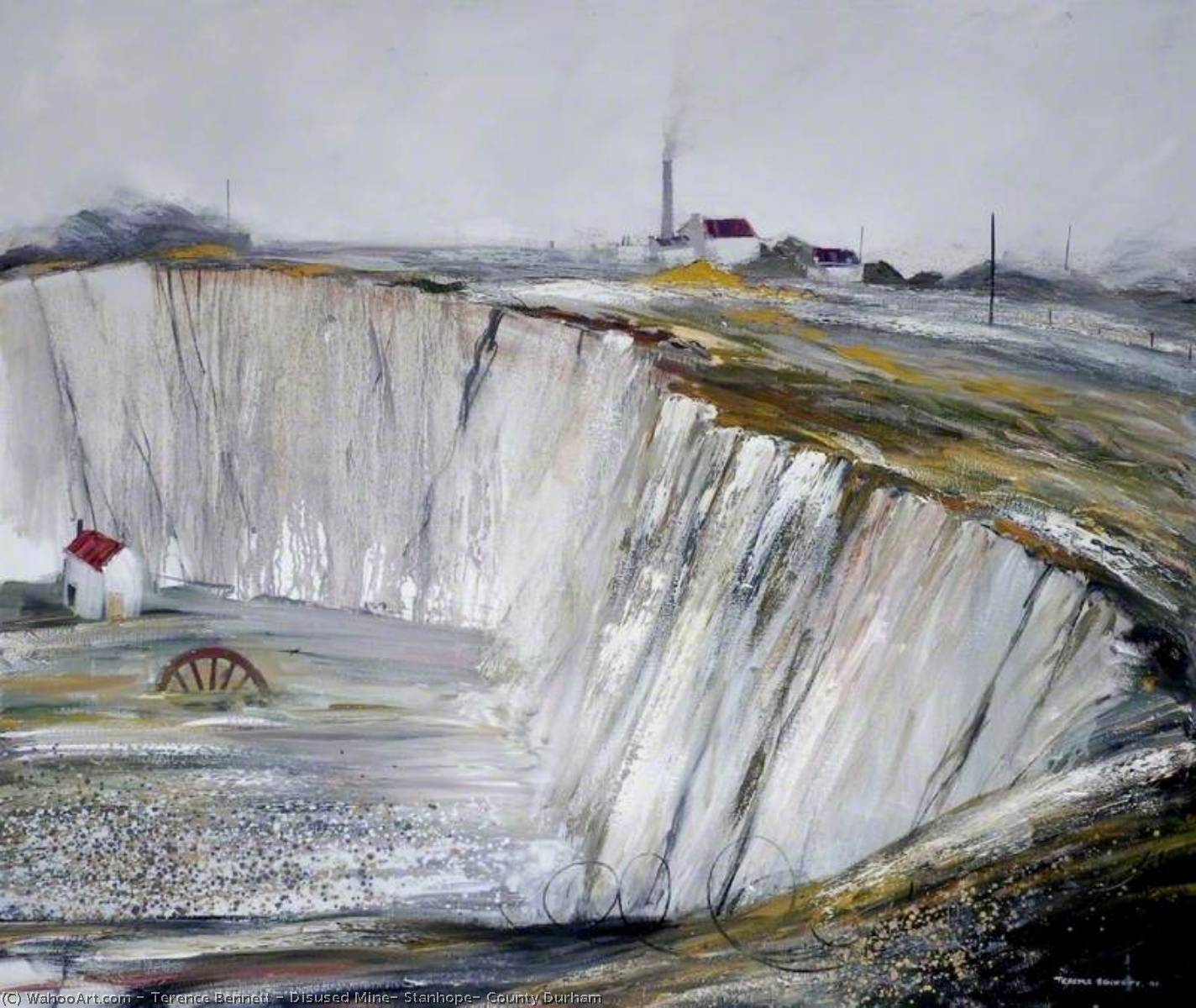 Wikioo.org - The Encyclopedia of Fine Arts - Painting, Artwork by Terence Bennett - Disused Mine, Stanhope, County Durham
