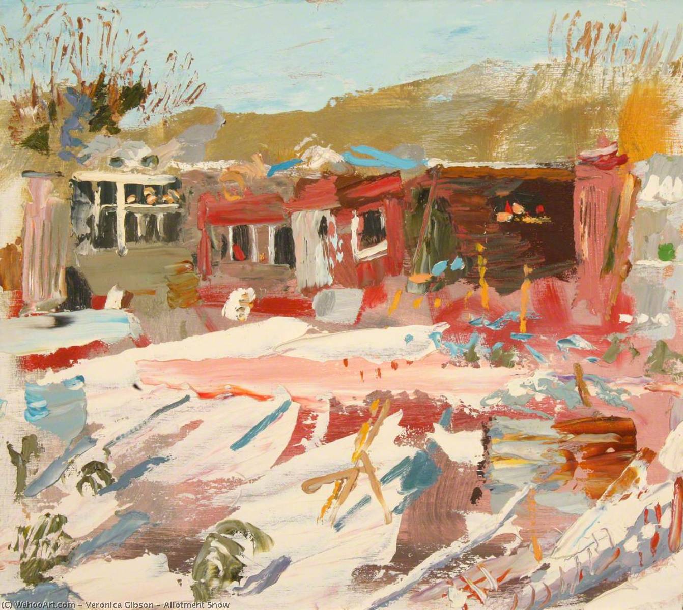 Wikioo.org - The Encyclopedia of Fine Arts - Painting, Artwork by Veronica Gibson - Allotment Snow