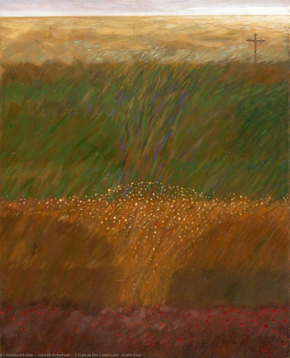 Wikioo.org - The Encyclopedia of Fine Arts - Painting, Artwork by Alistair Crawford - A Sign in the Landscape (Borth Bog)