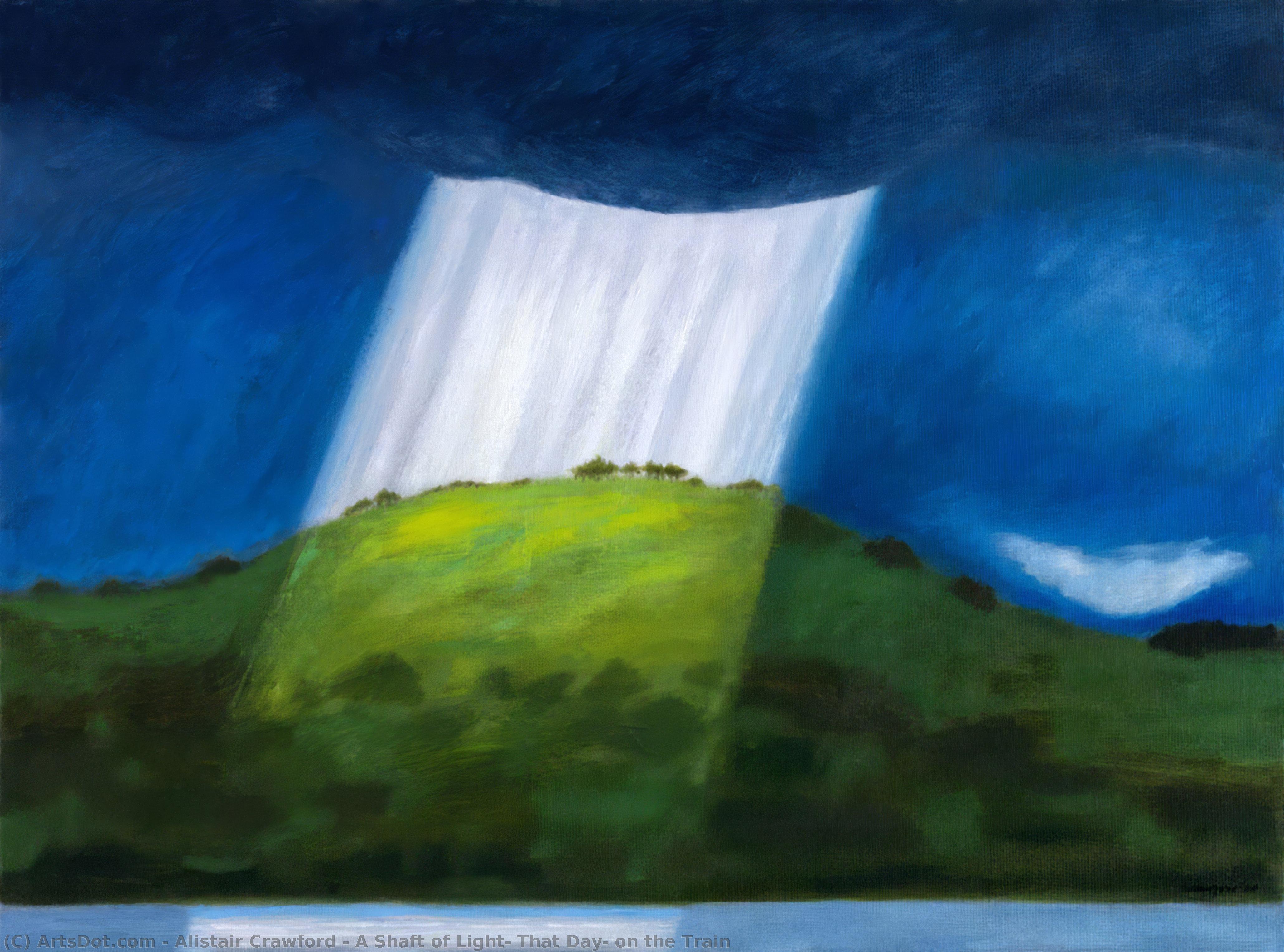 Wikioo.org - The Encyclopedia of Fine Arts - Painting, Artwork by Alistair Crawford - A Shaft of Light, That Day, on the Train